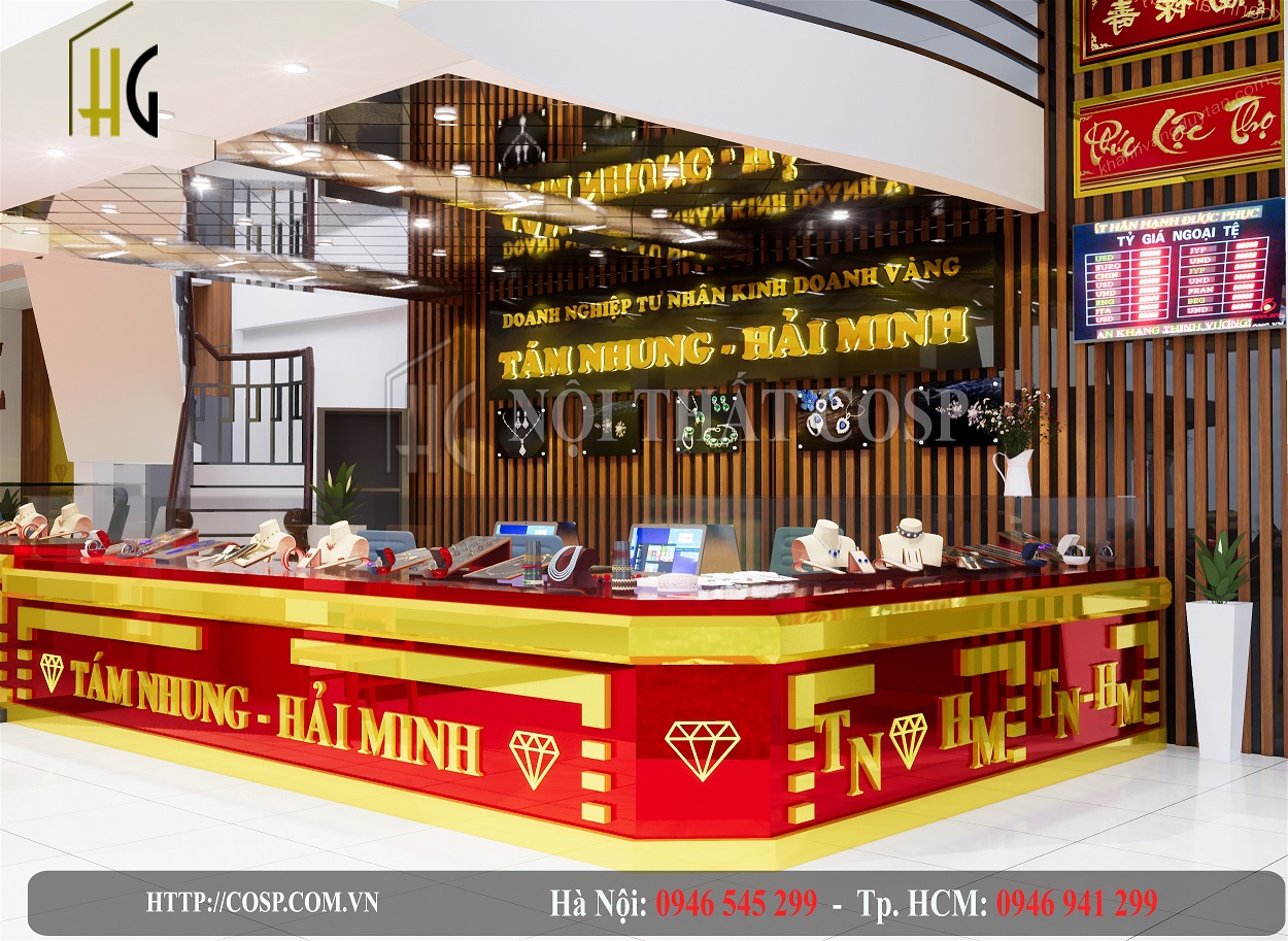 Thiết kế tiệm vàng Anh Minh - Thủ Đức